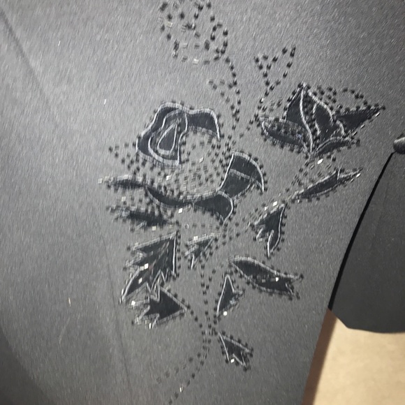 BRAND NEW DONNA MORGANS Black Blazer with beading - Picture 3 of 4